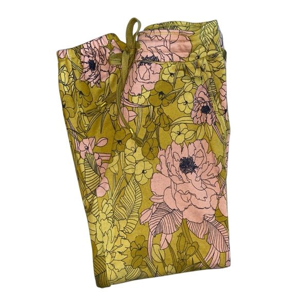 Saturday Sunday Anthropologie Camilla Knit Joggers Green Pink Floral Slouchy S - Picture 10 of 14